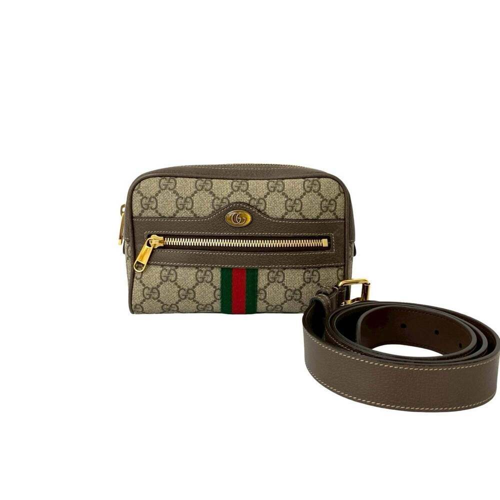 GUCCI Brown Leather Shoulder Bag